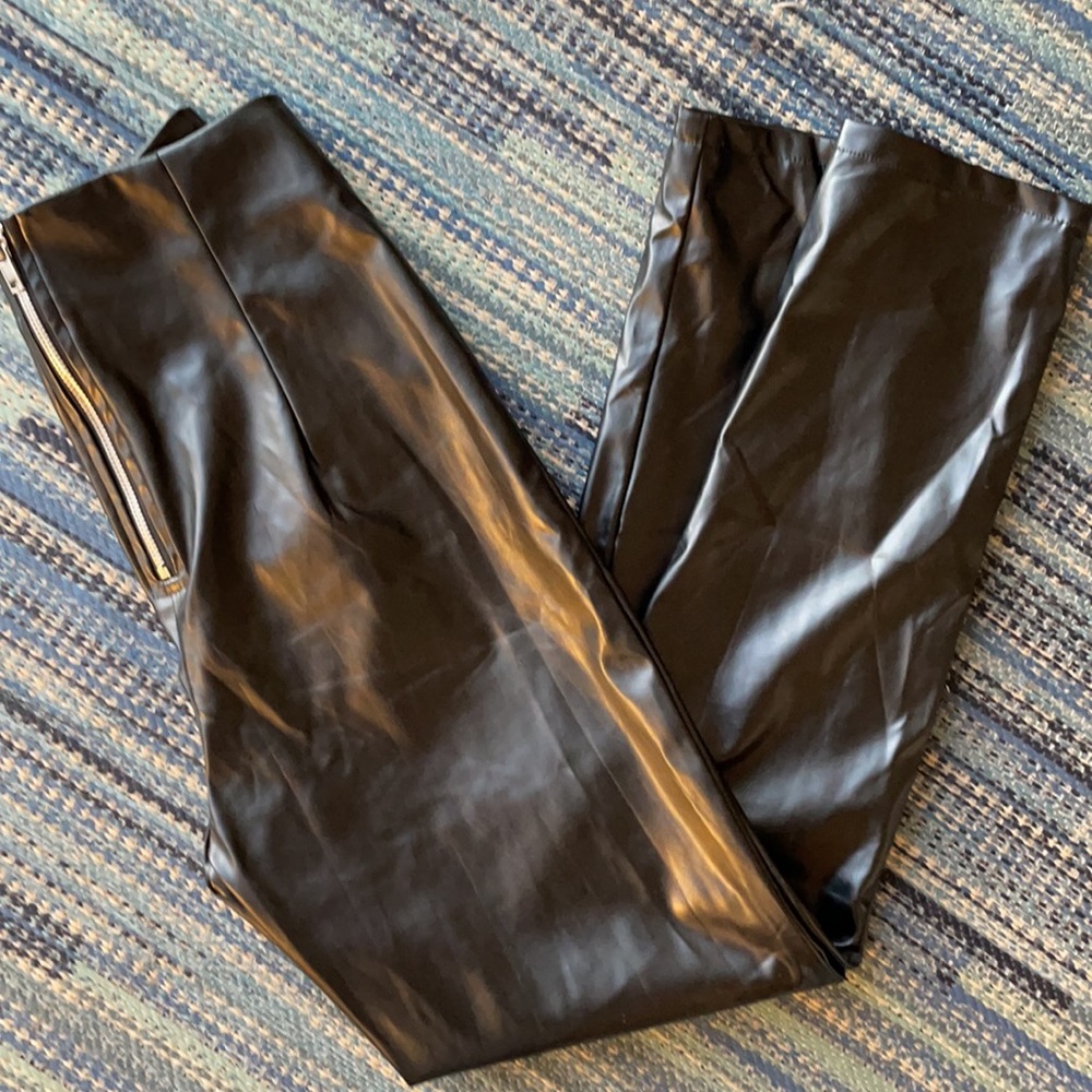 Princess Polly Black Faux Leather Leggings - Picture 11 of 13